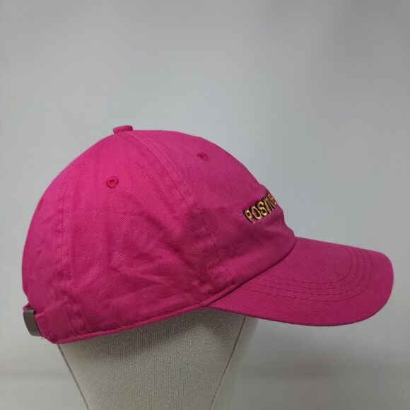 Positive Vibes Slideback Hat Pink Embroidered One Size City Hunter - Picture 4 of 8
